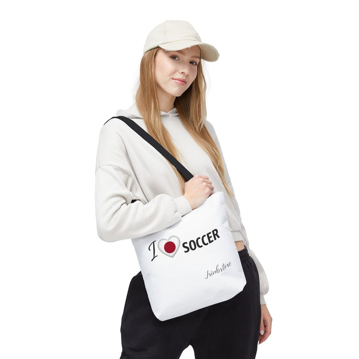I Love Soccer Tote Bag — Athletic Fan Canvas Tote for Players & Supporters