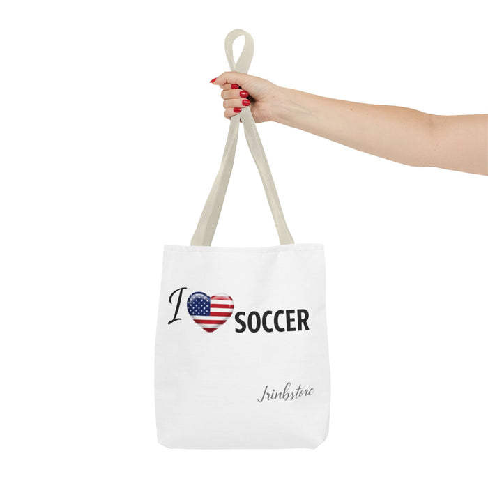 Soccer Tote Bag - I Heart USA Soccer Flag Design