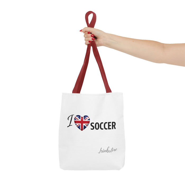 I Heart Soccer Tote Bag – Union Jack Heart Design