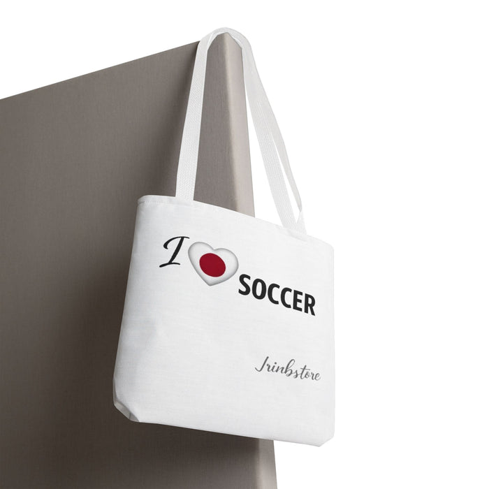 I Love Soccer Tote Bag — Athletic Fan Canvas Tote for Players & Supporters