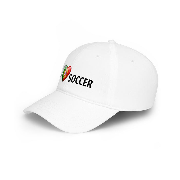 Portugal Flag Heart 'I Love Soccer' Baseball Cap