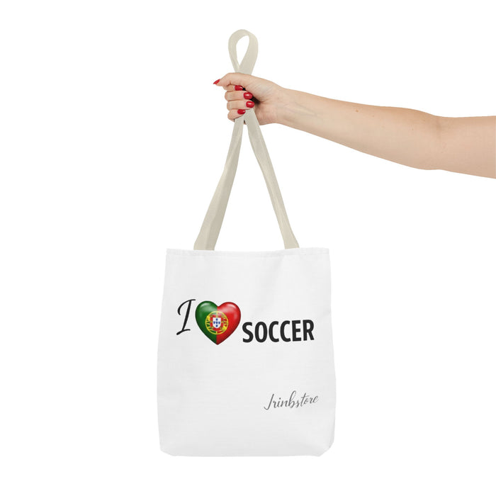 Portugal Heart Soccer Tote Bag – I  Soccer with Portuguese Flag