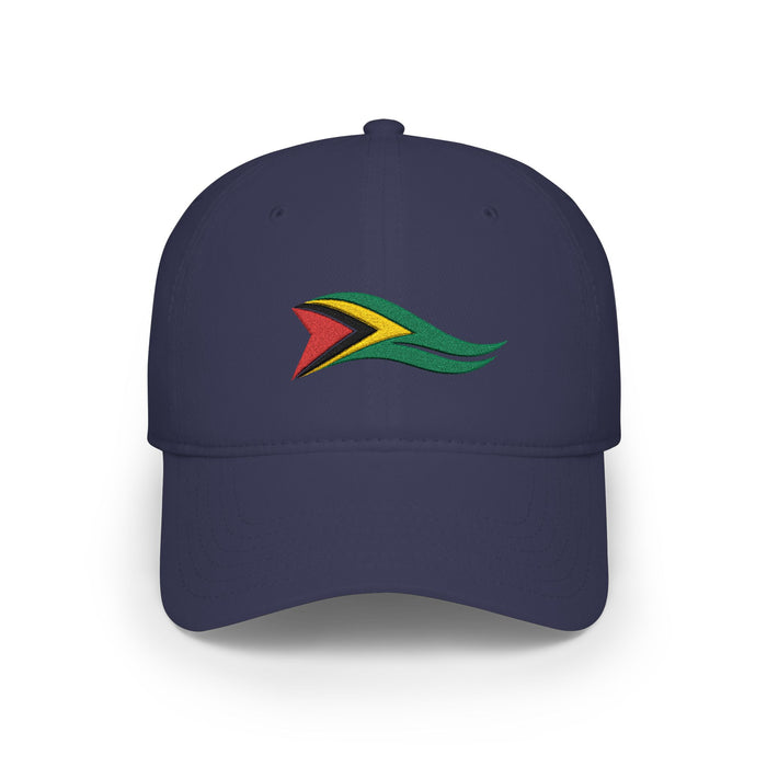 Guyana Flag Wave Cap — Low Profile Baseball Hat (Island Made Embroidery)