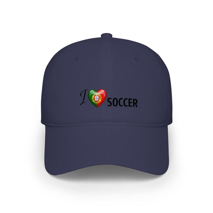 Spain Flag Heart 'I Love Soccer' Baseball Cap