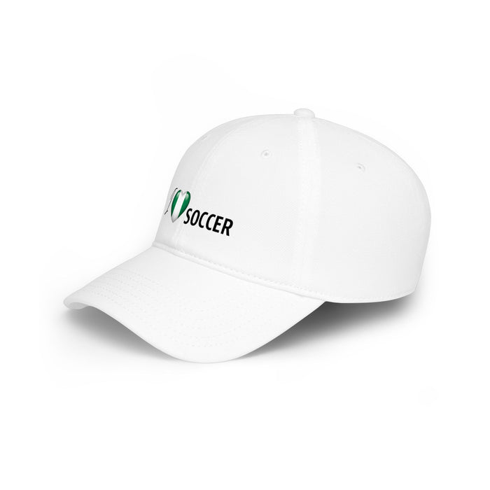 Nigeria Flag Heart 'I Love Soccer' Baseball Cap