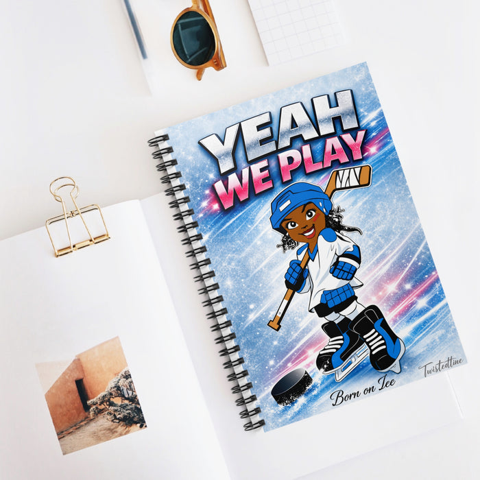 Hockey Spiral Notebook — "Yeah We Play" Youth Ice Hockey Journal
