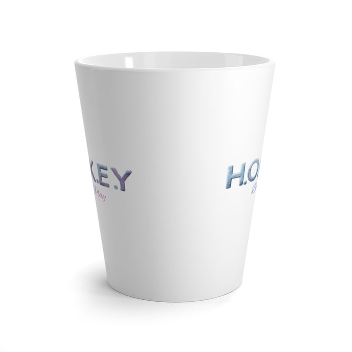 Hockey Latte Mug — "H.O.C.K.E.Y Born to Play" Coffee Cup for Players & Fans