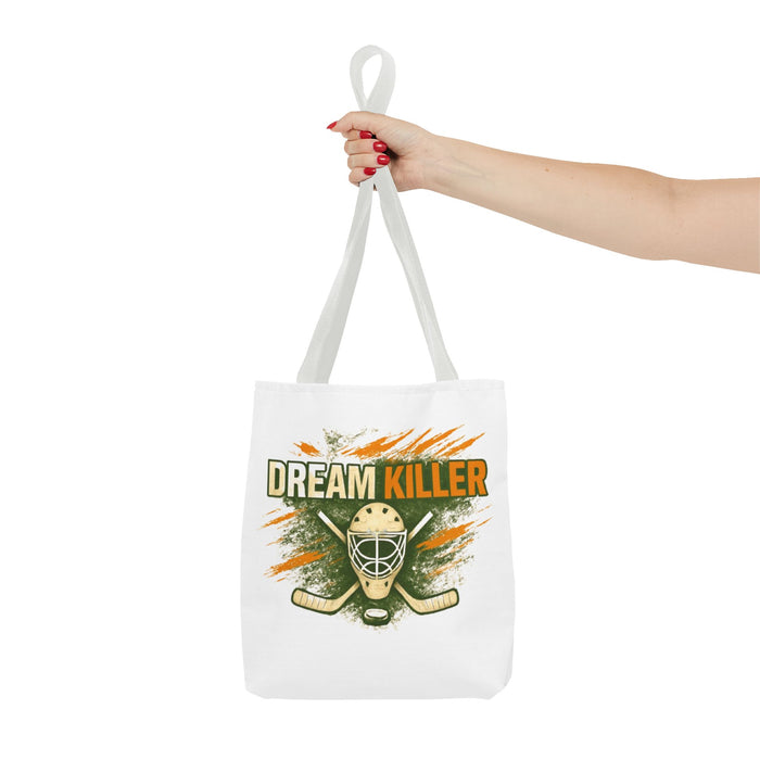 Hockey 'Dream Killer' Tote Bag – Goalie Mask & Sticks Sports Tote